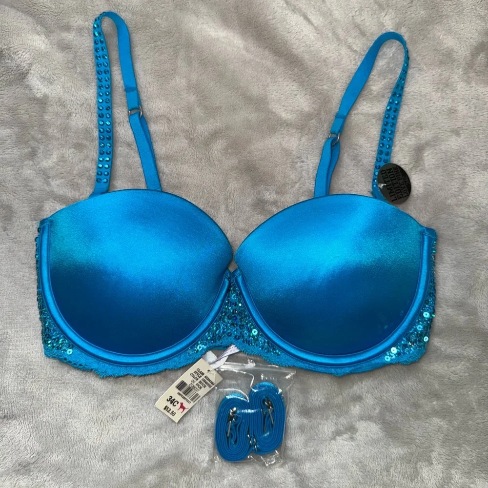 NWT Rare - Victoria’s Secret Pink Limited Edition Holographic MultiWay Bra - Picture 1 of 4